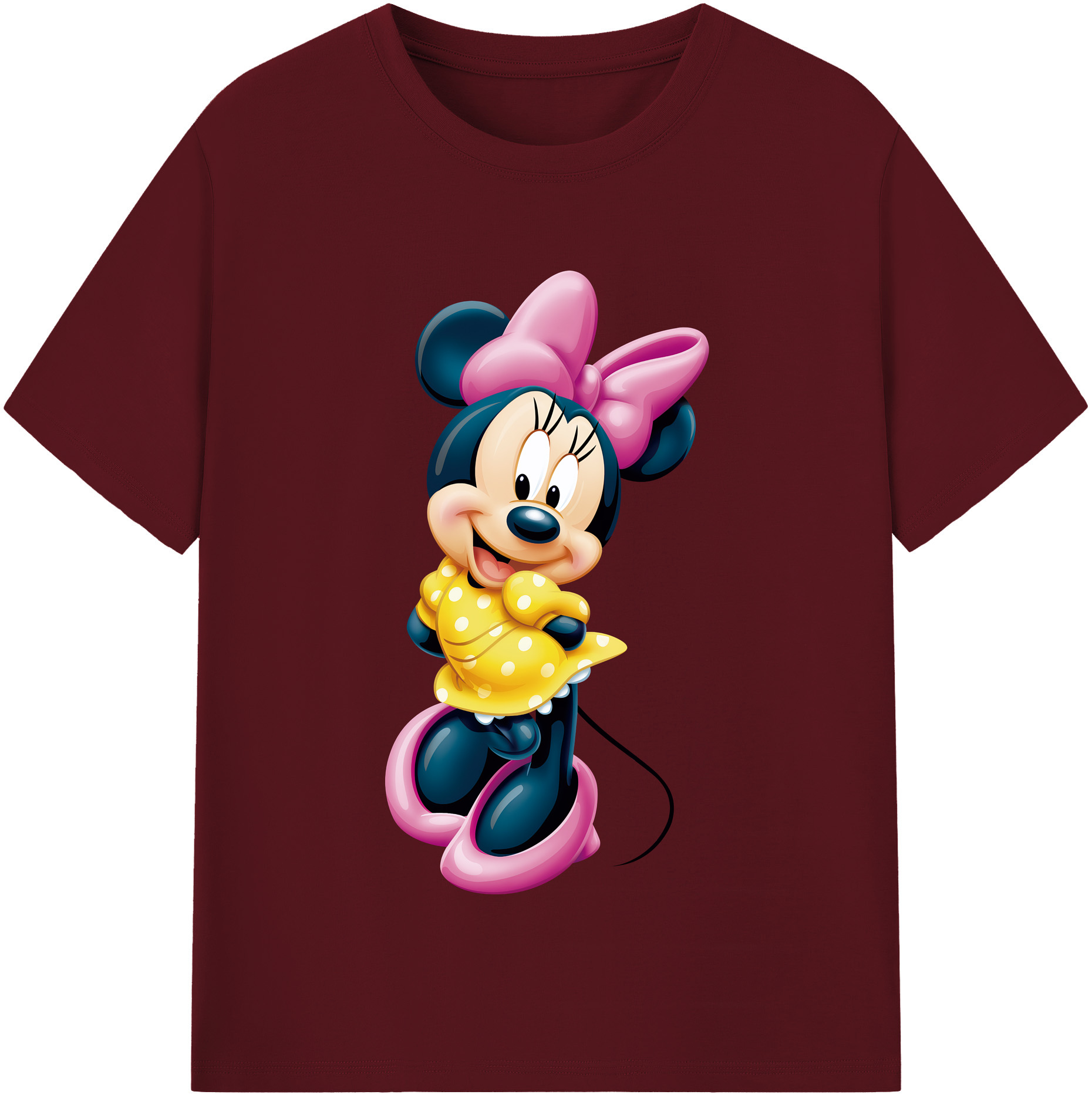 （画像用） ミッキーマウス Mickey Mouse 綿100％半袖Tシャツ（フロントプリント）
